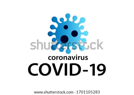 Covid-19 Coronavirus concept inscription typography design logo. disease named COVID-19, dangerous virus vector illustration