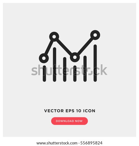 statistics vector icon, infographic chart symbol. Modern, simple flat vector illustration for web site or mobile app