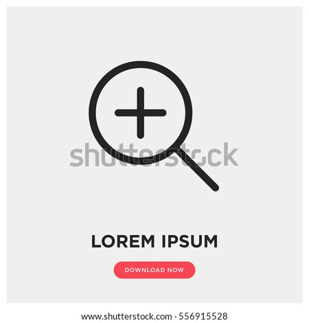 Zoom vector icon, magnify symbol. Modern, simple flat vector illustration for web site or mobile app