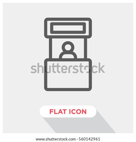 Promo stand vector icon, exhibition sybol. Modern, simple flat vector illustration for web site or mobile app