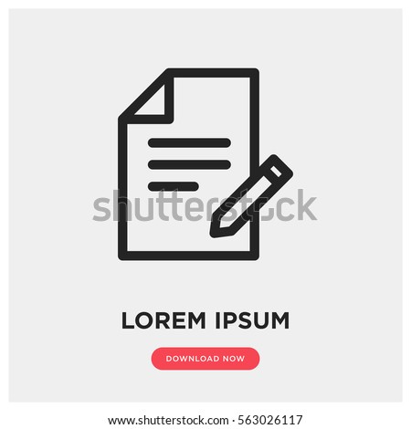 Contract vector icon, business agreement symbol. Modern, simple flat vector illustration for web site or mobile app