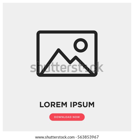 Picture vector icon, image symbol. Modern, simple flat vector illustration for web site or mobile app
