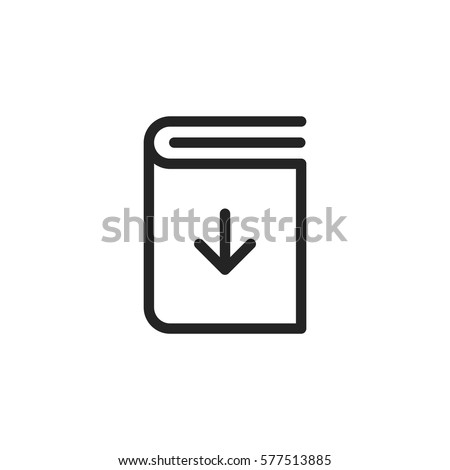 Download book vector icon, ebook symbol. Modern, simple flat vector illustration for web site or mobile app