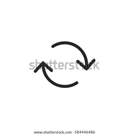 Change vector icon, refresh symbol. Modern, simple flat vector illustration for web site or mobile app