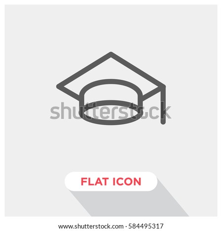 Graduation cap vector icon, education symbol. Modern, simple flat vector illustration for web site or mobile app