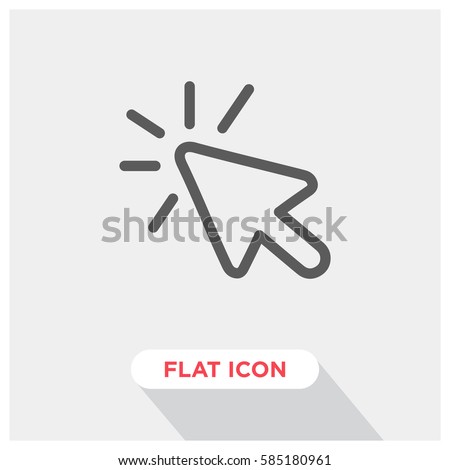 Click vector icon, cursor symbol. Modern, simple flat vector illustration for web site or  mobile app