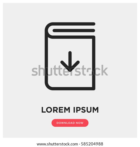 Download book vector icon, online book library store symbol. Modern, simple flat vector illustration for web site or mobile app