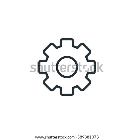 Cog vector icon, setting symbol. Modern, simple flat vector illustration for web site or mobile app