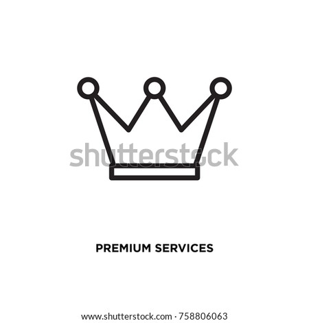 Premium services vector icon, king crown symbol. Modern, simple flat vector illustration for web site or mobile app ストックフォト © 