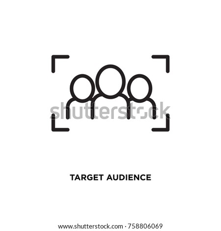 Target audience vector icon, goal client symbol. Modern, simple flat vector illustration for web site or mobile app