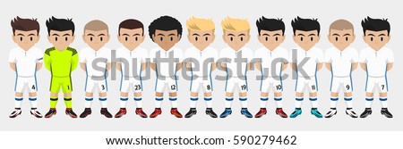 Vector Character Football Team