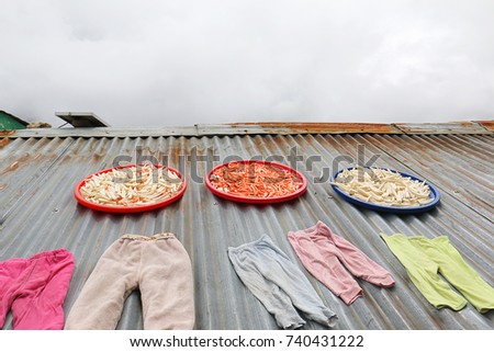 Image, Stock Photo An old clotheshorse, long since unused and conquered by ivy