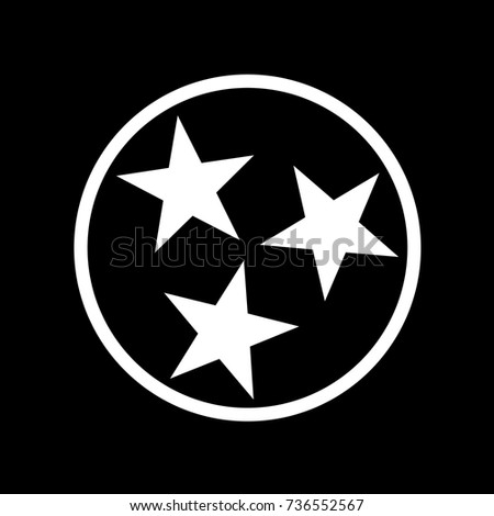 Tennessee Flag T-Shirt Design Black. Vector.