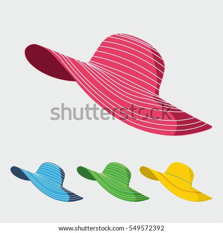 woman hat illustration vector design