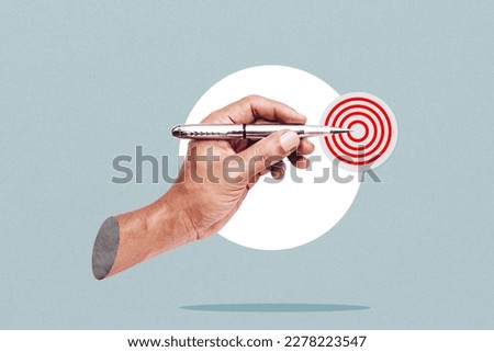 Similar – Image, Stock Photo Hold the arrow in your hands which indicates back