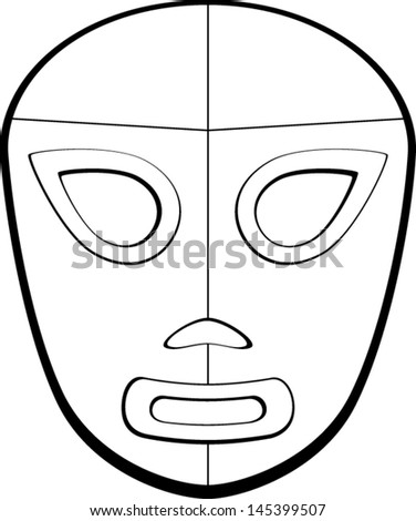 Mexican Wrestling Mask Stock Vector Illustration 145399507 : Shutterstock