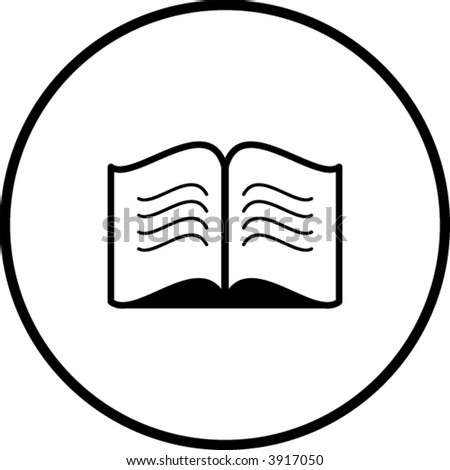 Open Book Symbol Stock Vector Illustration 3917050 : Shutterstock