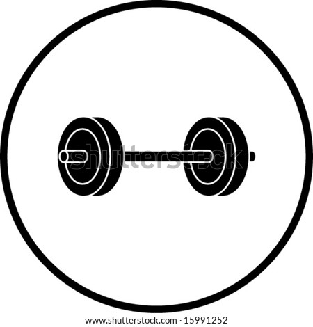 Barbell Weights Symbol Stock Vector Illustration 15991252 : Shutterstock