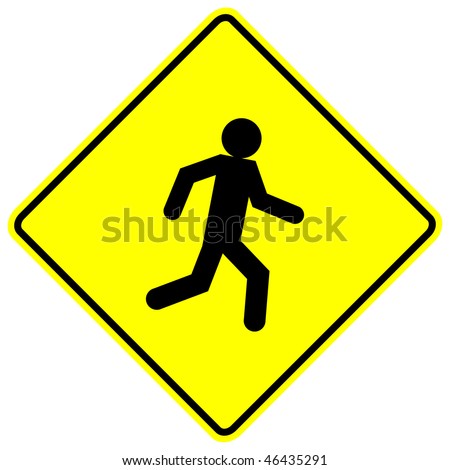 Running Or Walking Pedestrian Sign Stock Photo 46435291 : Shutterstock