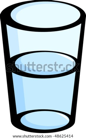 Glass With Water Stock Vector Illustration 48625414 : Shutterstock