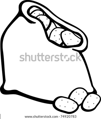 Potato Sack Stock Vector Illustration 74920783 : Shutterstock