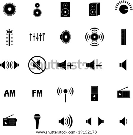 audio icons set 1