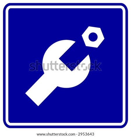 mechanical service or technical support sign