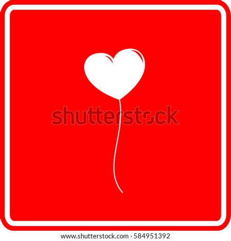 heart shaped balloon sign