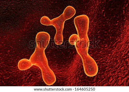 Molecules in brown colour background