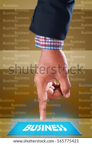 business man showing business card