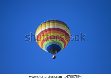 Balloon festival and crews operation and prepared balloon.Balloon on blue sky.Balloon in the sky.