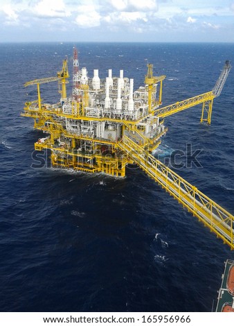 Oil and gas platform in offshore,World energy, The construction for petroleum society