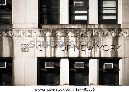 New York City signed on stone
