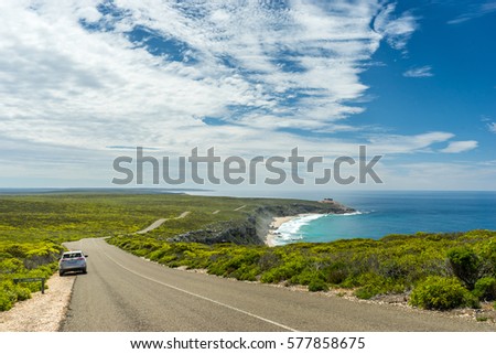 Similar – Image, Stock Photo Car Drives along One Lane Road in Jungle with Waterfall