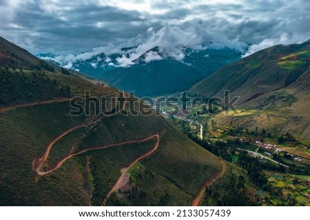 Aerial view of Vilcabamba, Tarma - Junin Foto stock © 