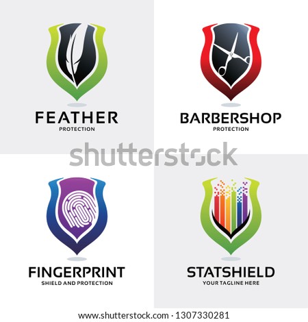 Shield Logo Set Design Template Collection
