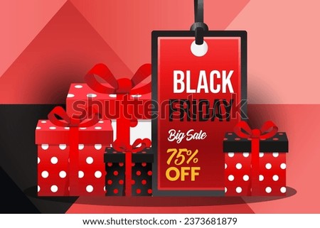 Black Friday Big Sale 75% Off is a title for a design asset suitable for promotional materials for a Black Friday sale, such as flayers, banners, website graphics, or social media posts.