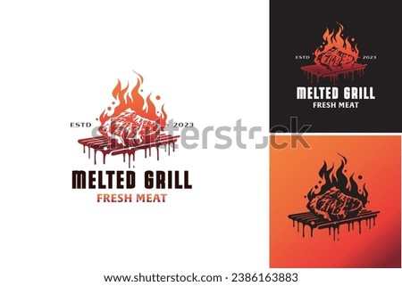 Logo for the Meat Grill: Logo for a meat grill or BBQ restaurant, this logo is perfect for any business in the food industry that specializes in grilling and serving high-quality meats.