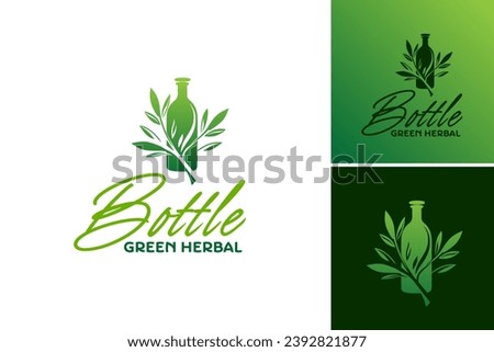 Bottle Genial Logo: A versatile and friendly logo design featuring a bottle, suitable for beverage companies, eco-friendly products, or any business needing a fresh and approachable branding.