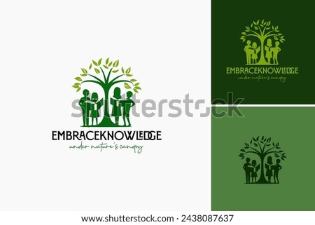 embrace knowledge logo design template, Logo design for Embrace Knowledge, ideal for educational institutions, consulting firms, and professional development organizations.