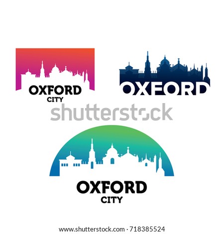 Oxford City Skyline Logo Template Design Vector, Emblem, Design Concept, Creative Symbol, Icon