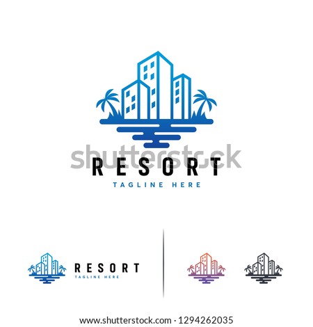 Hotel and Resort logo template, Building logo designs, Travel logo