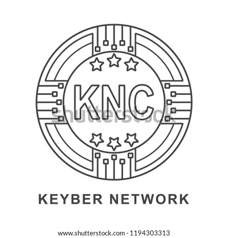 keyber network coin KNC Cryptocurrency  icon outline