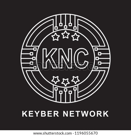  keyber network coin KNC Cryptocurrency  icon blackground