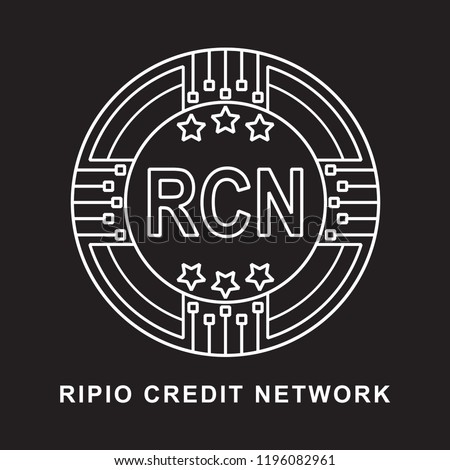  ripio credit network coin  RCN Cryptocurrency  icon blackground