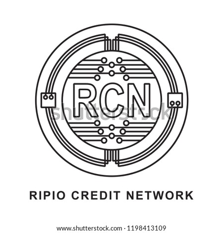 ripio credit network coin  Cryptocurrency  icon outline