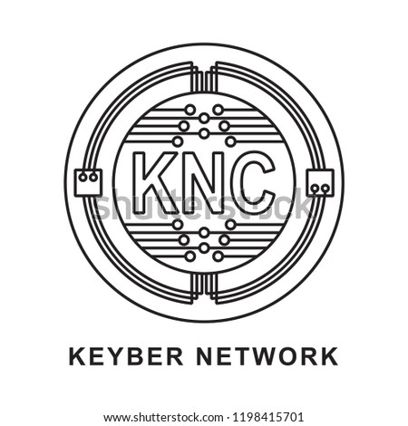 keyber network coin  Cryptocurrency  icon outline