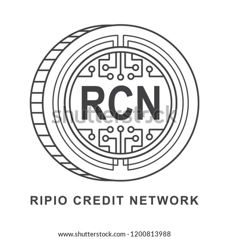 ripio credit network coin  Cryptocurrency  icon outline