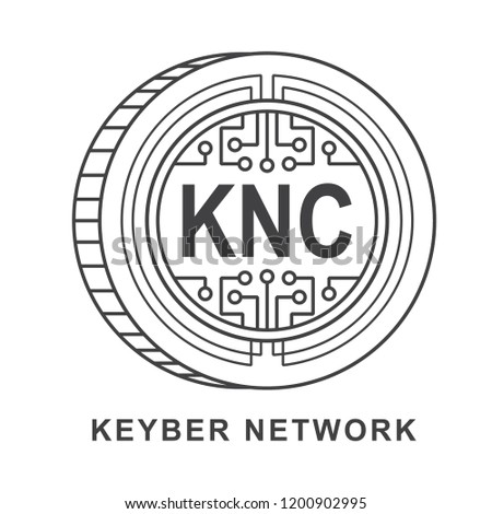 keyber network coin  Cryptocurrency  icon outline