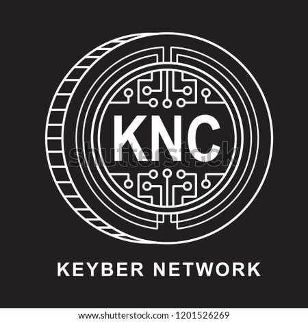 keyber network coin Cryptocurrency  icon with black background